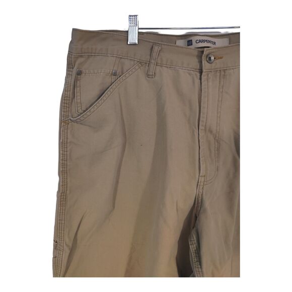 VINTAGE Gap Mens Beige Cargo Carpenter Shorts Work Wear Y2K Baggy Skate Size 38 - Picture 9 of 9